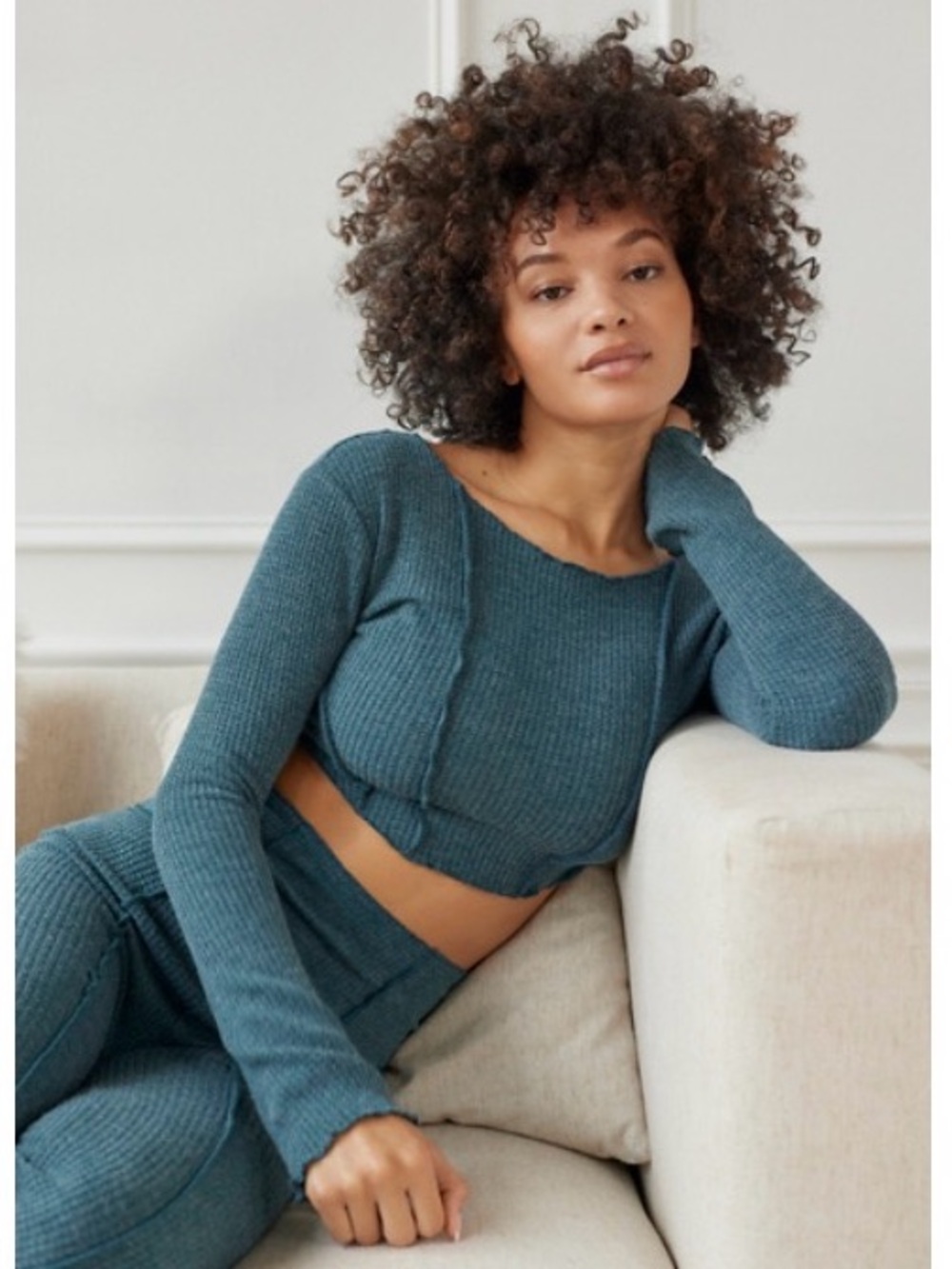 Out From Under Bella Thermal Seamed Long Sleeve Top